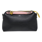 FENDI By The Way Medium Hand Bag Leather 2way Black Silvermr464