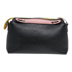FENDI By The Way Medium Hand Bag Leather 2way Black Silvermr464