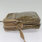 FENDI Zucchino Canvas Shoulder Bag Beigemr470