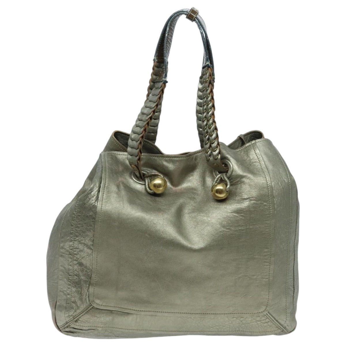 Chloe Tote Bag Leather Champagne Gold mr504