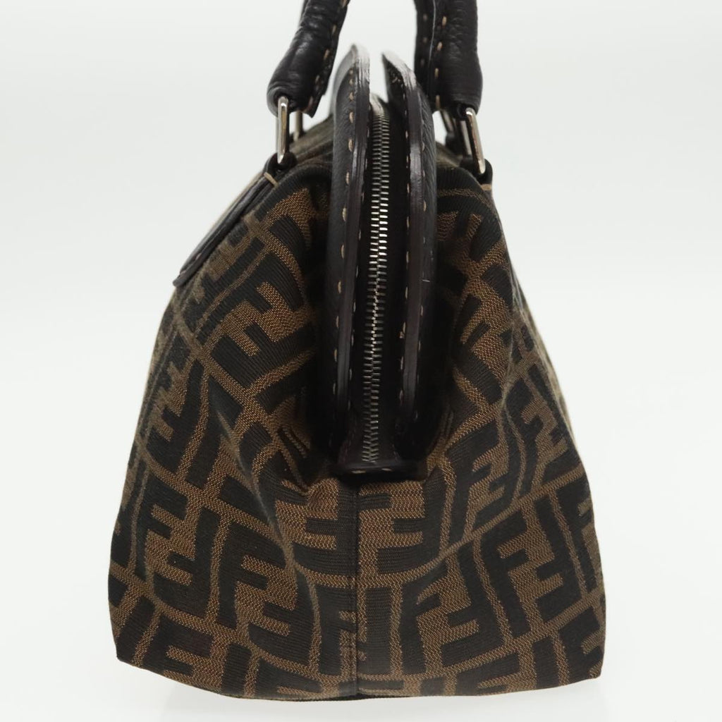 FENDI Zucca Canvas Hand Bag Brown Black 8BN123mr719