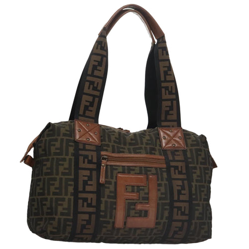 FENDI Zucca Canvas Tote Bag Brown Blackmr739