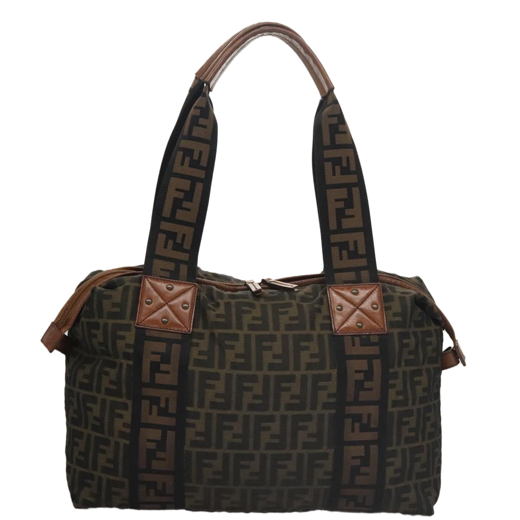 FENDI Zucca Canvas Tote Bag Brown Blackmr739
