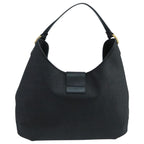 FENDI Zucchino Canvas Shoulder Bag Blackmr746