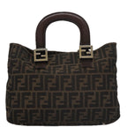 FENDI Zucca Canvas Tote Bag Brown Blackmr764
