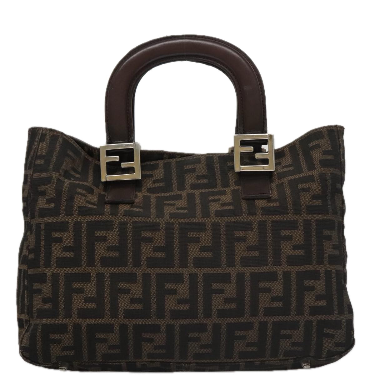 FENDI Zucca Canvas Tote Bag Brown Blackmr764