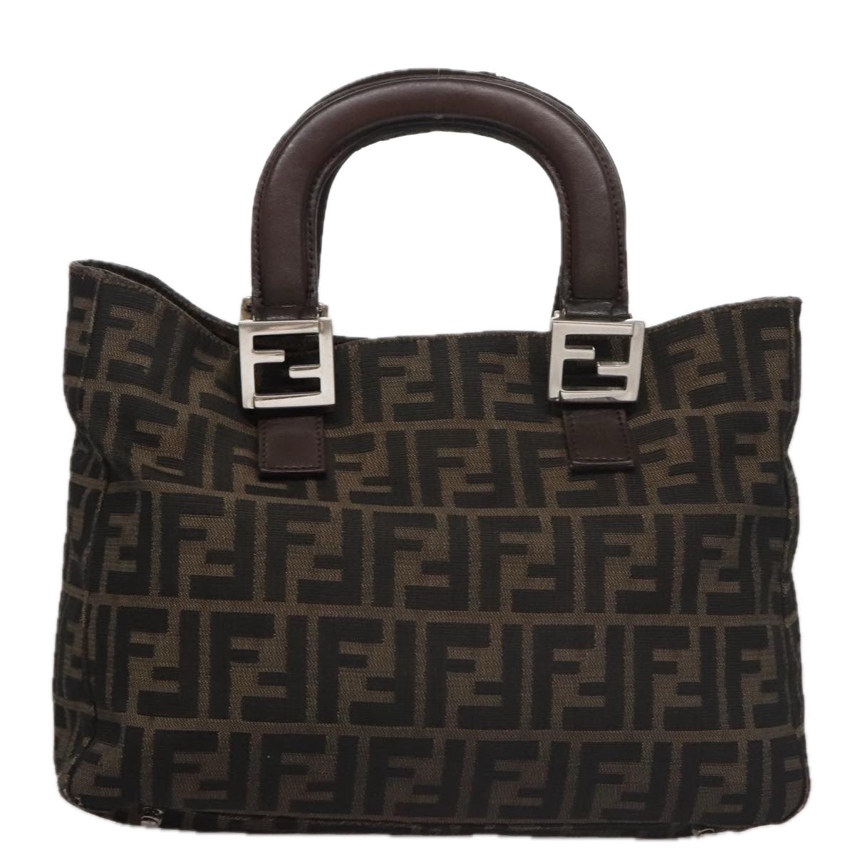 FENDI Zucca Canvas Tote Bag Brown Blackmr764
