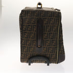 FENDI Zucca Canvas Carry Case Boston Bag Black Brownmr869