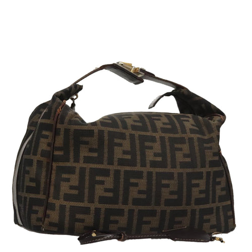 FENDI Zucca Canvas Vanity Pouch Brown Blackmr871