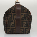 FENDI Zucca Canvas Vanity Pouch Brown Blackmr871