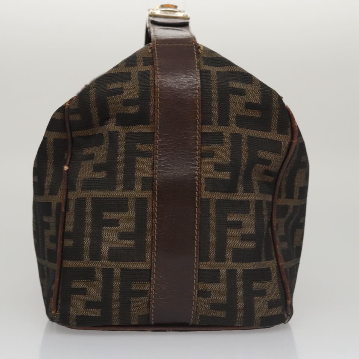 FENDI Zucca Canvas Vanity Pouch Brown Blackmr871