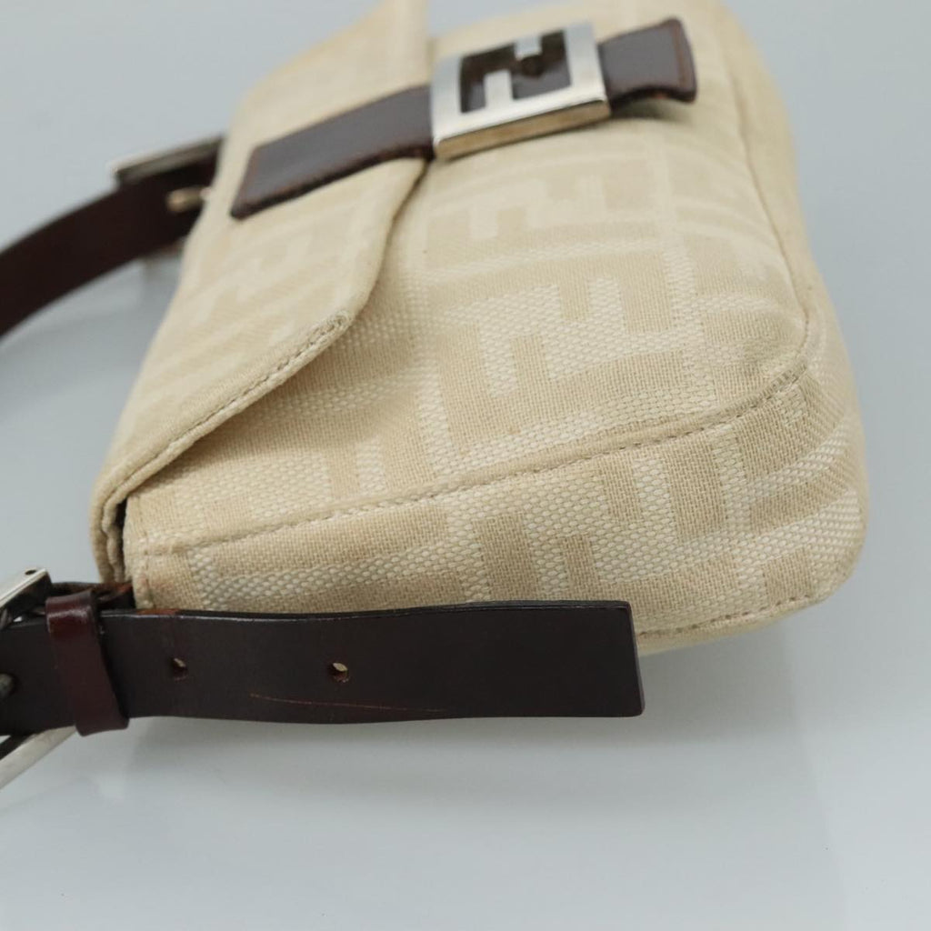 FENDI Zucca Canvas Mamma Baguette Shoulder Bag Beigemr875