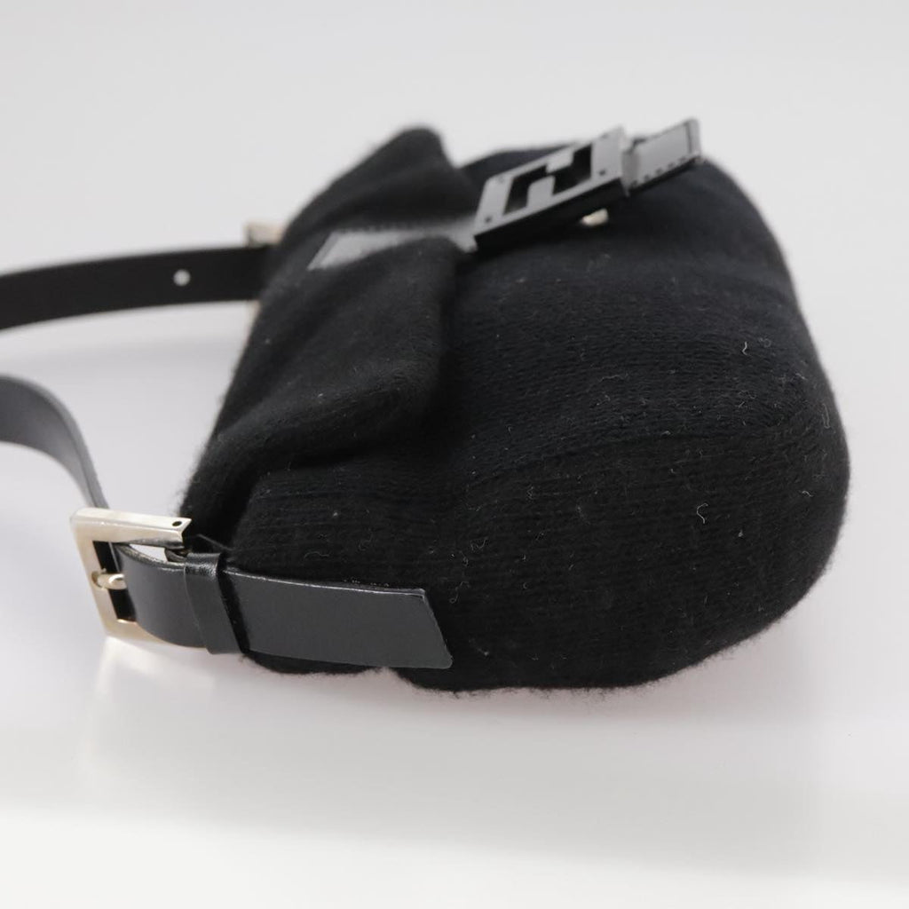 FENDI Mamma Baguette Shoulder Bag Knit Blackmr909A