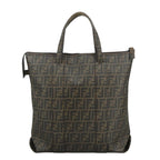 FENDI Zucca Canvas Tote Bag PVC Brown Black 7Va196mr923