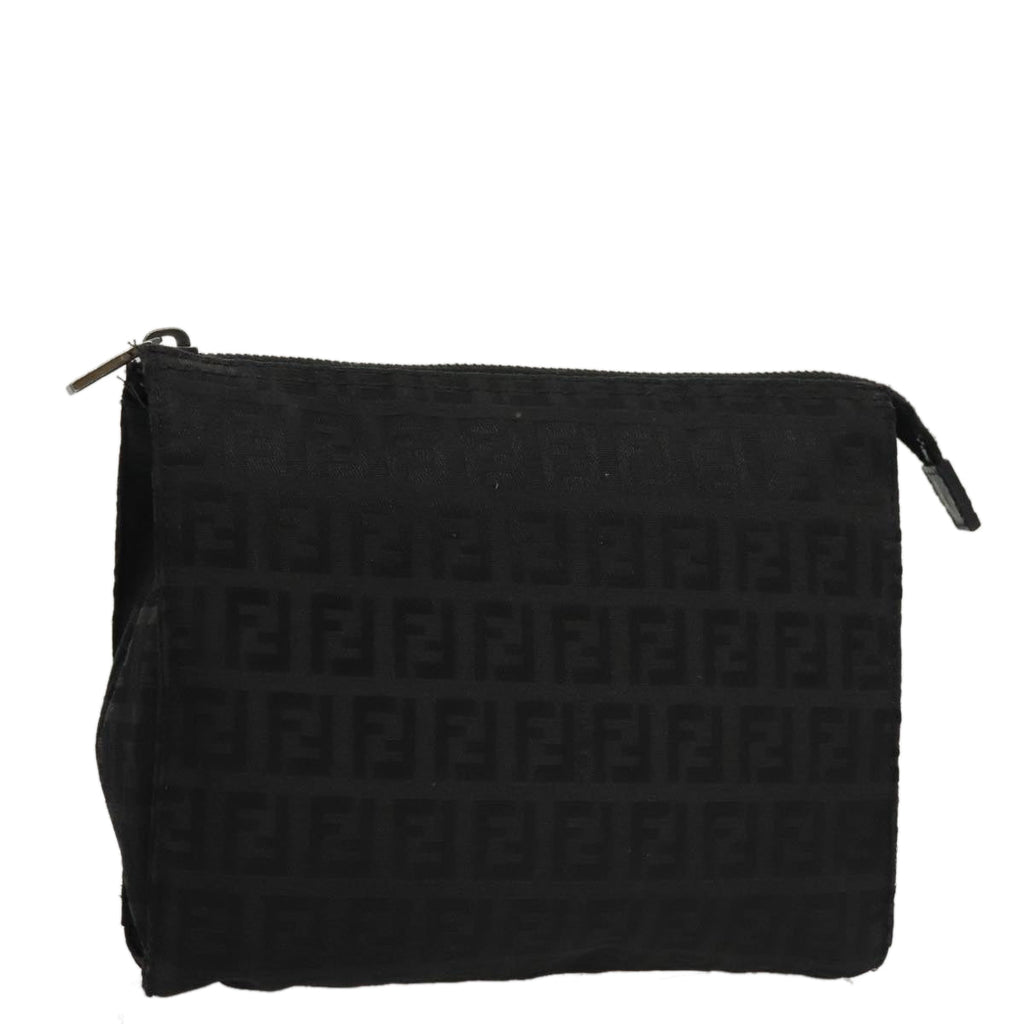 FENDI Zucchino Canvas Pouch Blackmr924