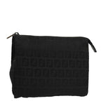 FENDI Zucchino Canvas Pouch Blackmr924