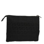 FENDI Zucchino Canvas Pouch Blackmr924