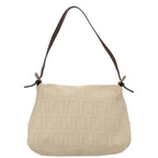 FENDI Zucca Canvas Mamma Baguette Shoulder Bag Beigemr928