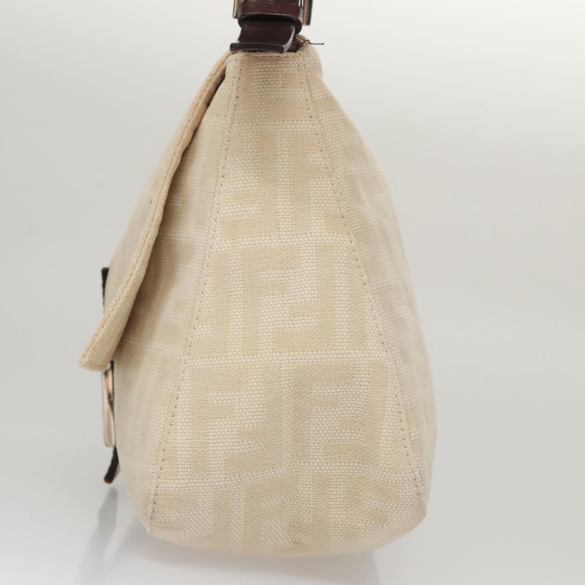 FENDI Zucca Canvas Mamma Baguette Shoulder Bag Beigemr928