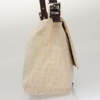 FENDI Zucca Canvas Mamma Baguette Shoulder Bag Beigemr928