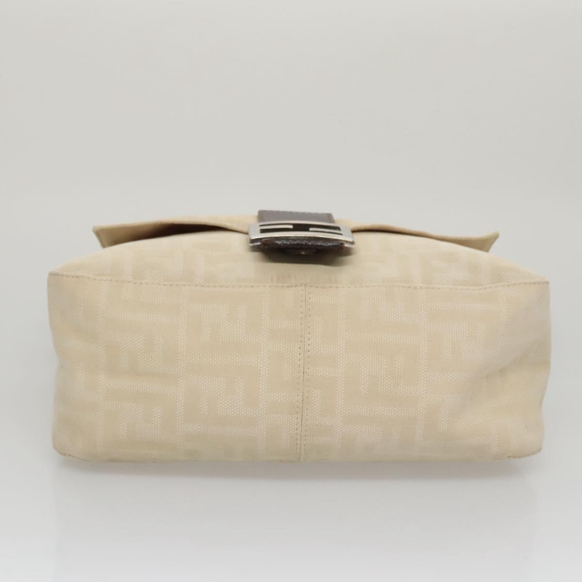 FENDI Zucca Canvas Mamma Baguette Shoulder Bag Beigemr928