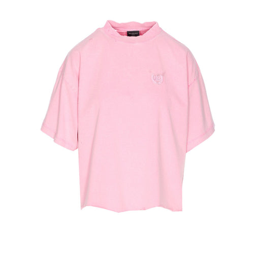 Balenciaga Women Nail Polish Cropped Balenciaga T-Shirt