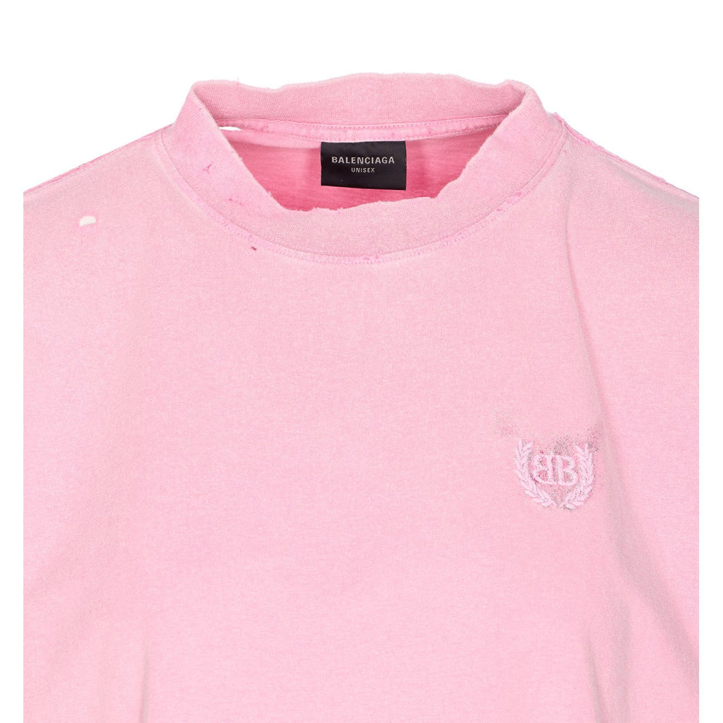 Balenciaga Women Nail Polish Cropped Balenciaga T-Shirt