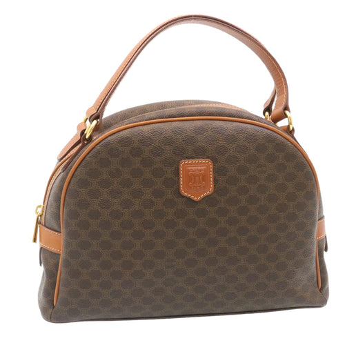 CELINE Macadam Canvas 2Way Shoulder Hand Bag PVC Leather Brown  34669