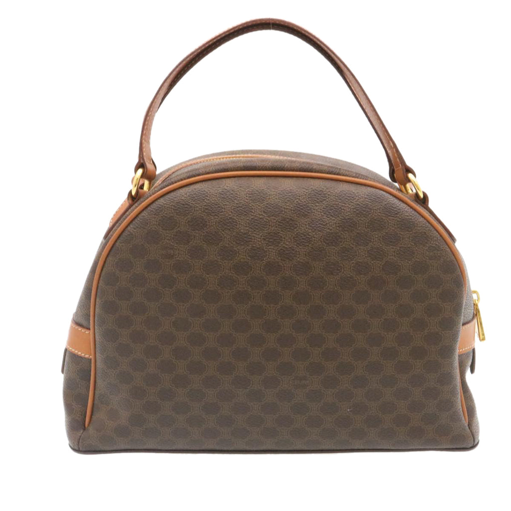 CELINE Macadam Canvas 2Way Shoulder Hand Bag PVC Leather Brown  34669
