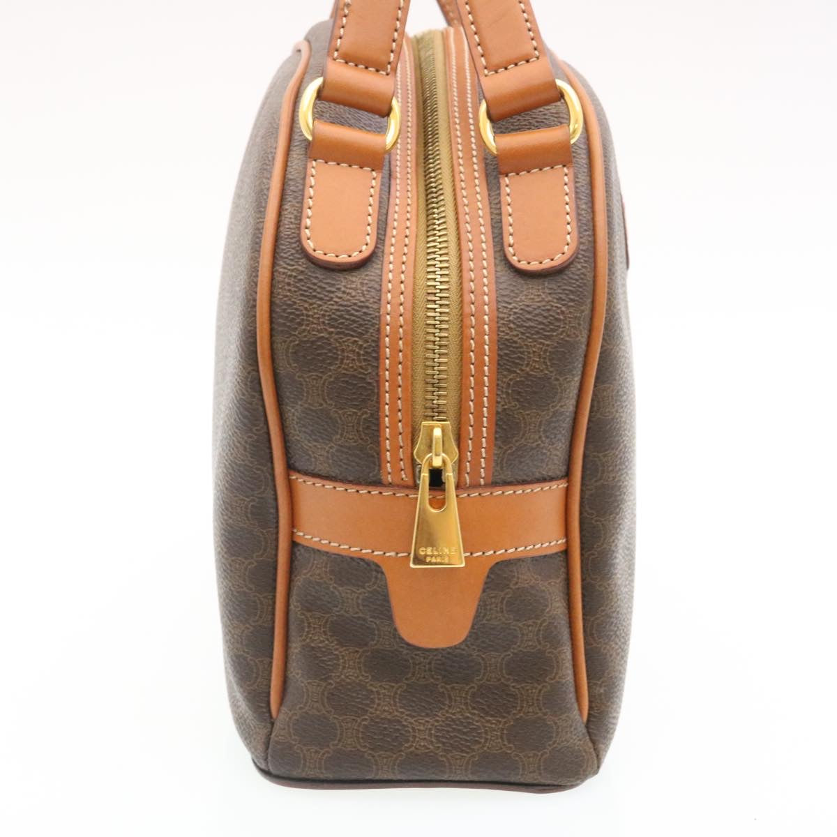 CELINE Macadam Canvas 2Way Shoulder Hand Bag PVC Leather Brown  34669