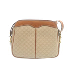 CELINE Macadam Canvas Shoulder Bag PVC Leather Beige  34678