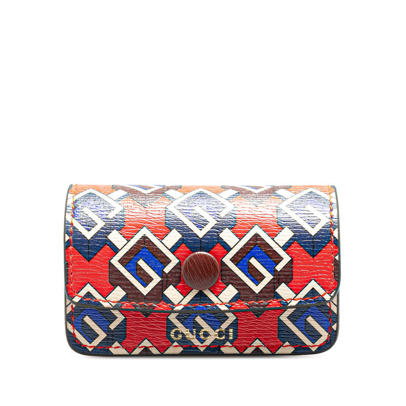 Gucci Geometric G Leather Key Holder