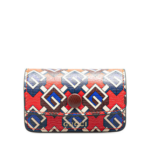 Gucci Geometric G Leather Key Holder