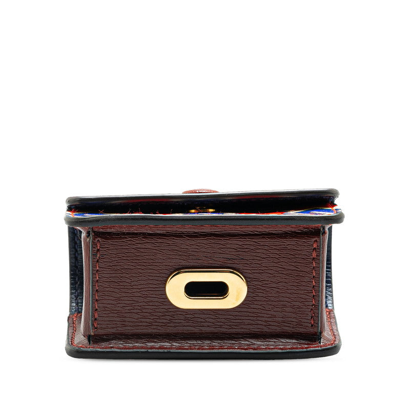 Gucci Geometric G Leather Key Holder