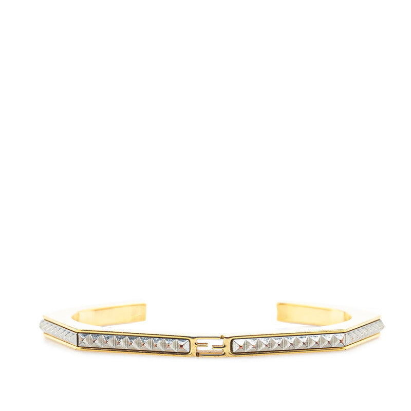 Fendi FF Logo Bangle Gold Silver Metal