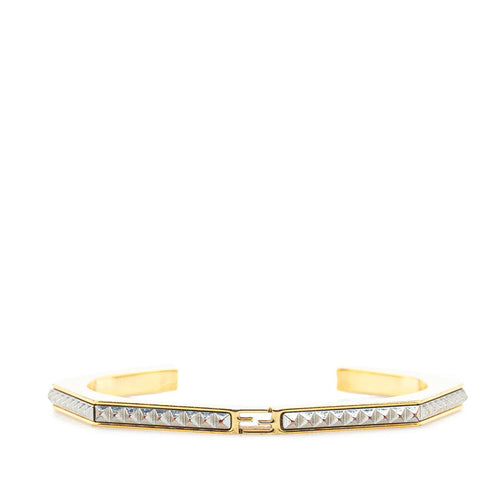 Fendi FF Logo Bangle Gold Silver Metal