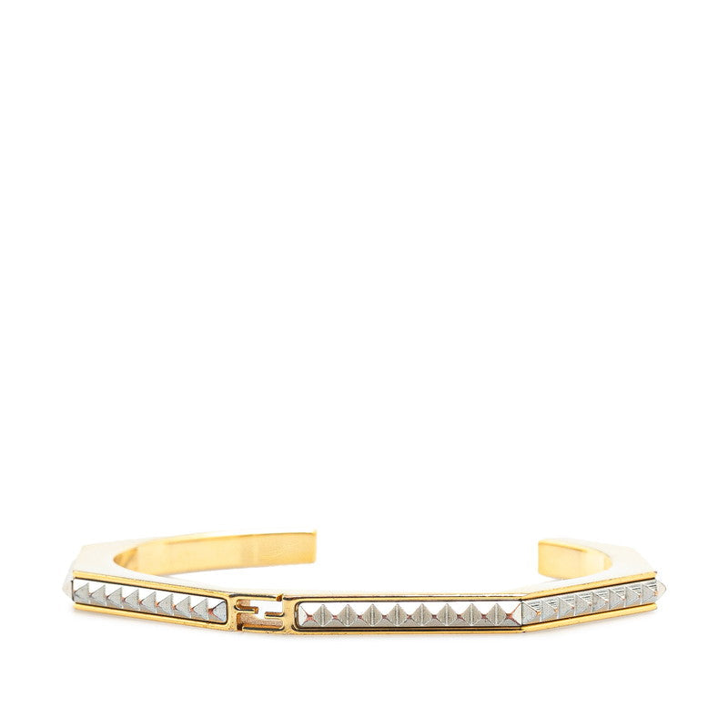 Fendi FF Logo Bangle Gold Silver Metal