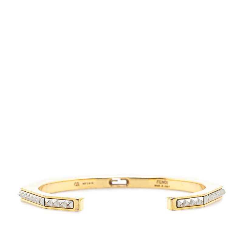 Fendi FF Logo Bangle Gold Silver Metal