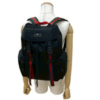 Gucci Tiger Head Sheer Line Leather Nylon Backpack