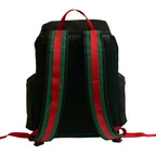 Gucci Tiger Head Sheer Line Leather Nylon Backpack