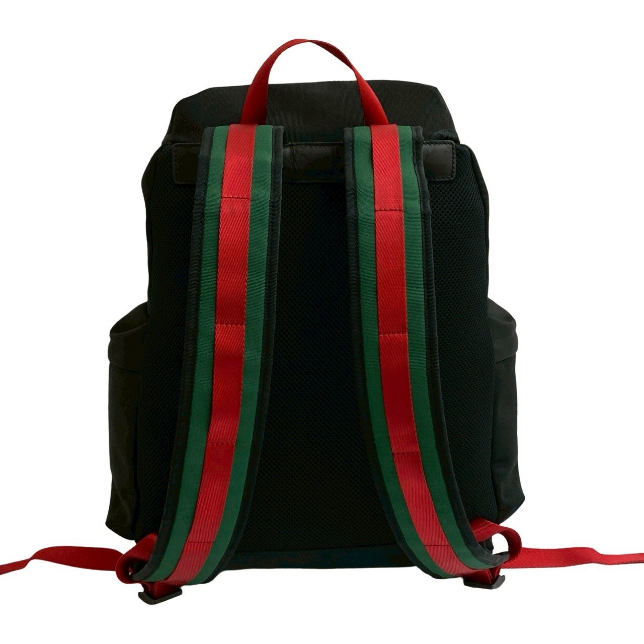 Gucci Tiger Head Sheer Line Leather Nylon Backpack
