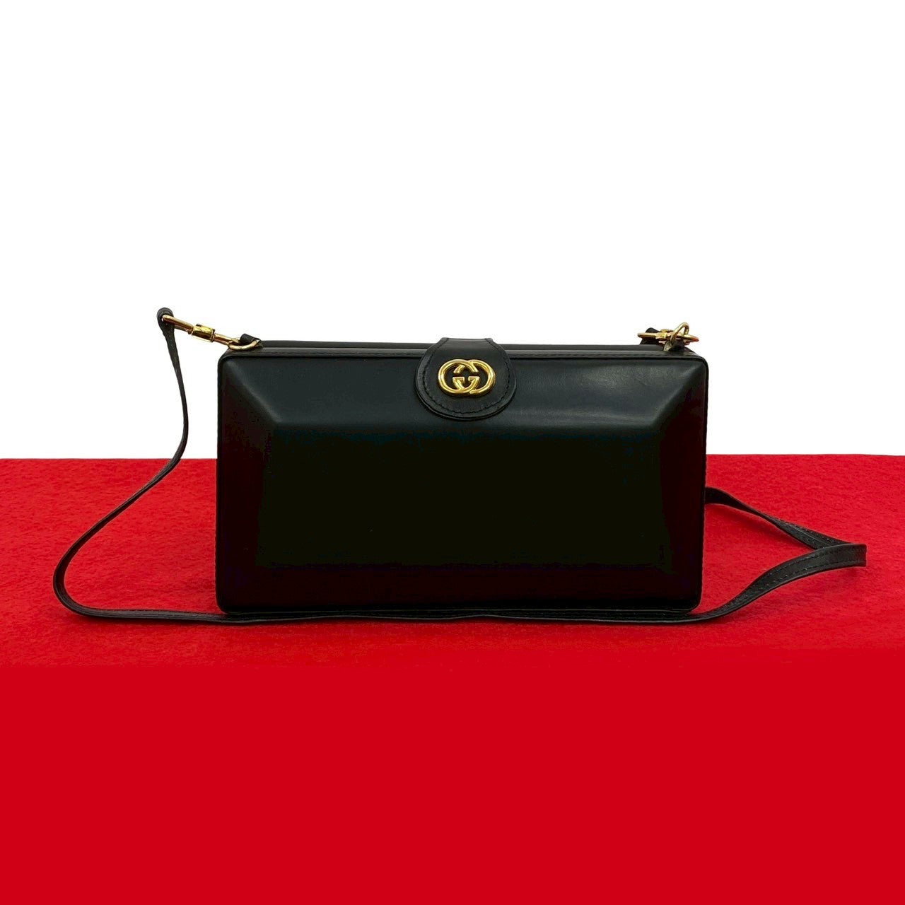 Gucci Old Gucci GG Logo Leather Mini Shoulder Bag