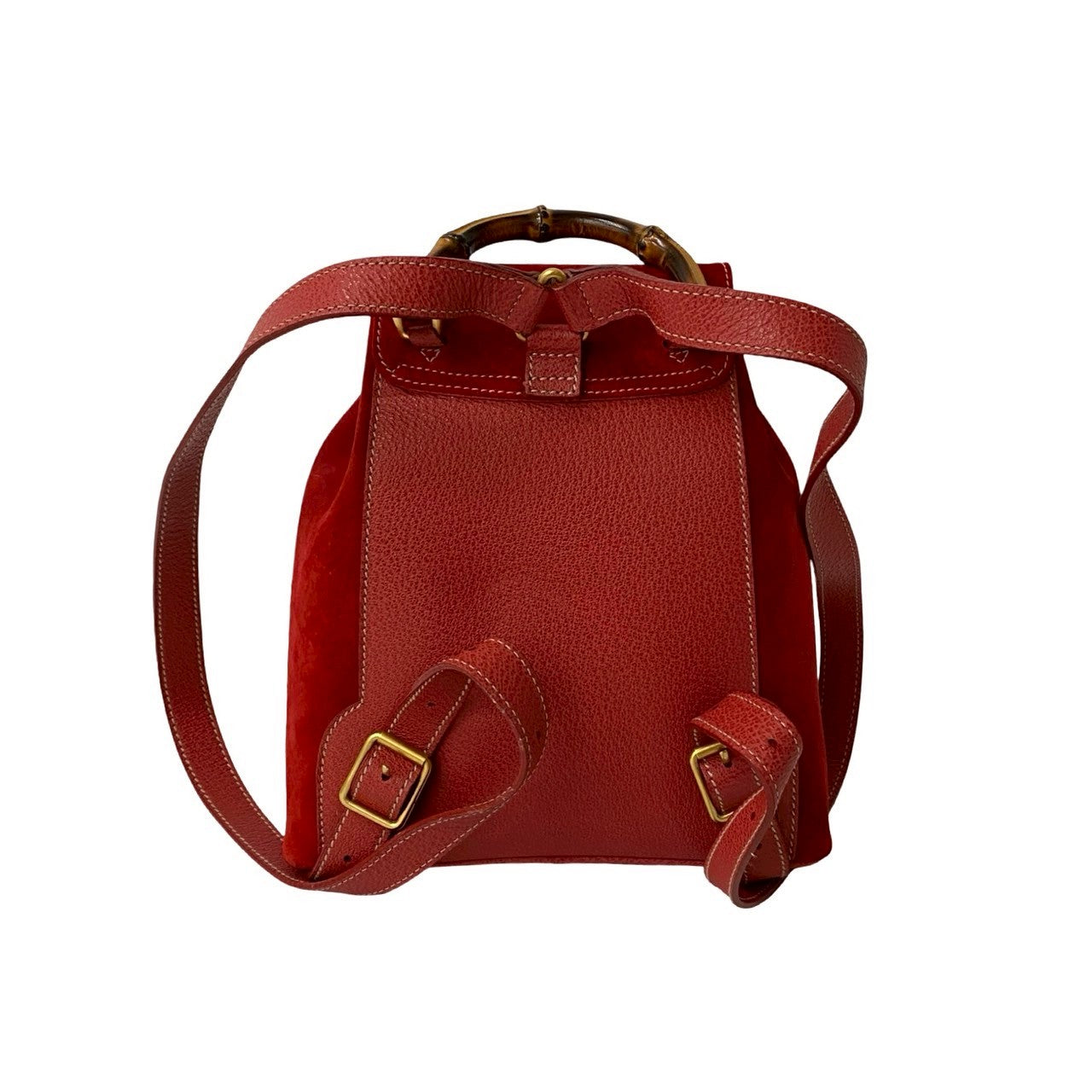 Gucci Bamboo Suede Leather Backpack