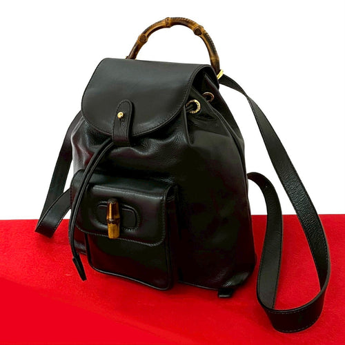 Gucci Bamboo Leather Backpack