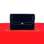 Gucci Old Gucci GG Logo Velour 2way Chain Bag