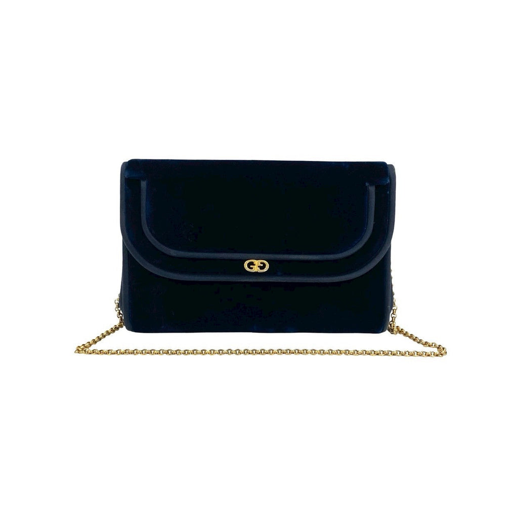 Gucci Old Gucci GG Logo Velour 2way Chain Bag
