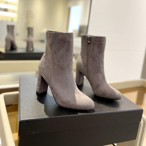Saint Laurent SL HONORÉ BOOTIES GRAY SUEDE