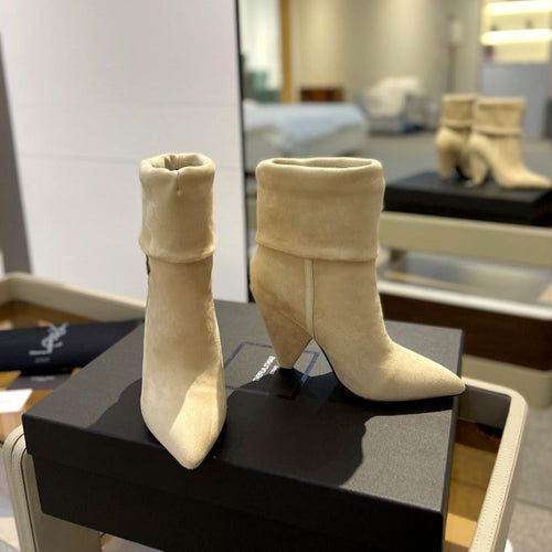 Saint Laurent SL NIKI BOOTIES FLAX SUEDE
