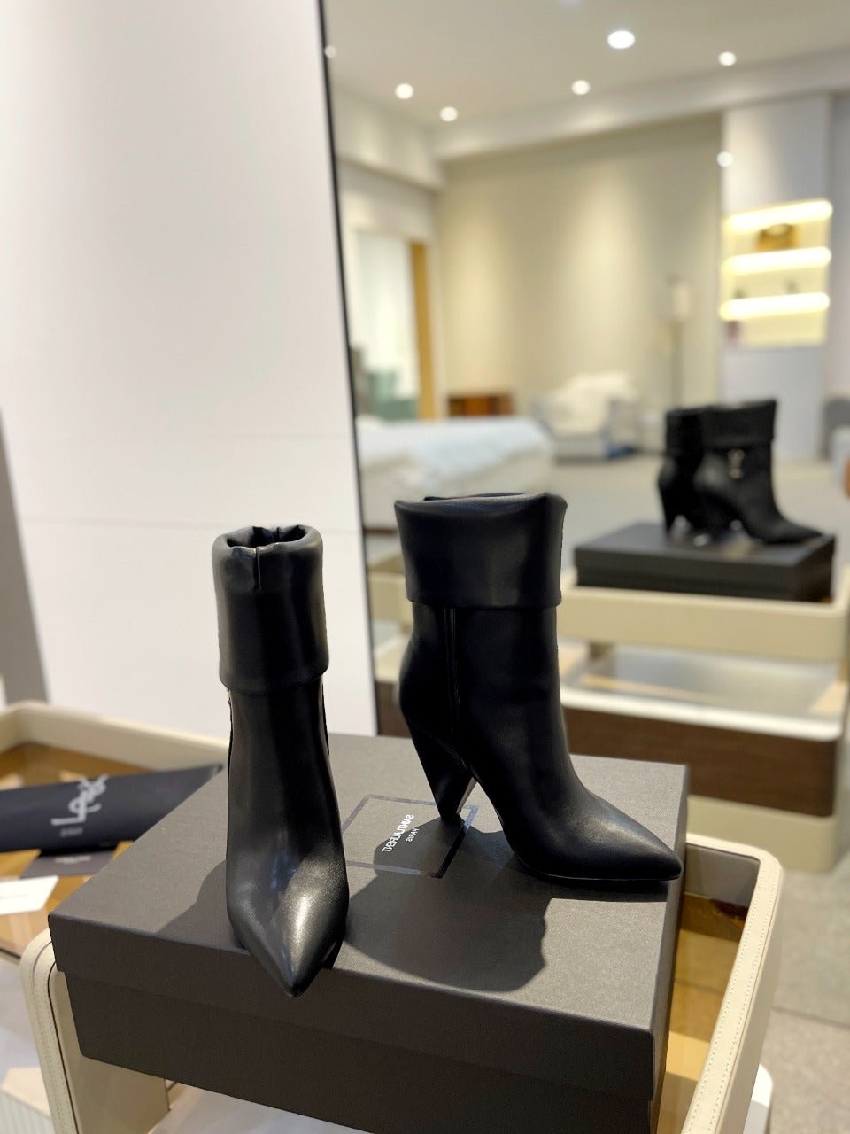 Saint Laurent SL NIKI BOOTIES BLACK CALFSKIN