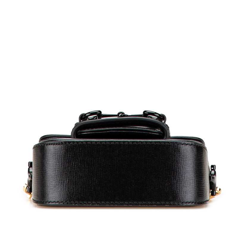 Gucci Mini Horsebit PVC Leather Shoulder Bag
